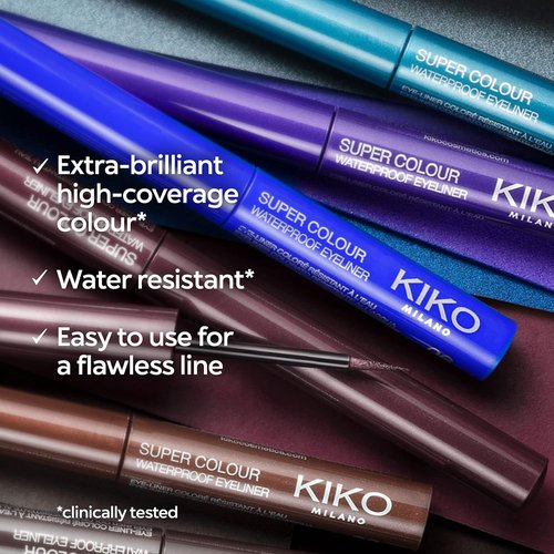 KIKO Milano Super Colour Waterproof Eyeliner - High Coverage & Water-Resistant Formula
