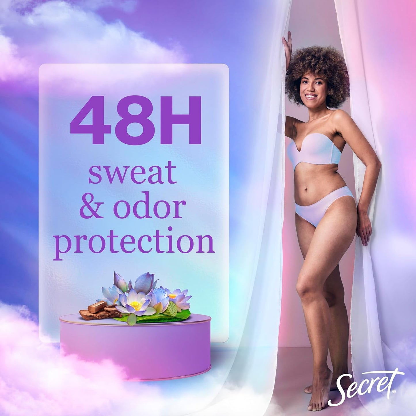 Secret Antiperspirant Deodorant Spray for Women - 48HR Weightless Sweat & Odor Protection | Waterlily & Argan Oil, 4.1 oz (Pack of 3)