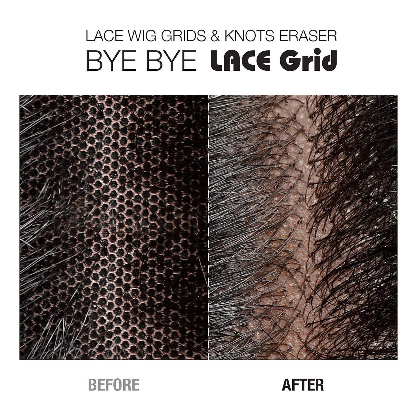 STUDIO LIMITED Lace Wig Grids and Knots Eraser Silicone Melting Tape, Bye Bye Lace Grid HD Natural Hide Cover Skinlike Durable Breathable Reusable Ultra-Thin Non-Slip Tape (Clear - 2 Pack)