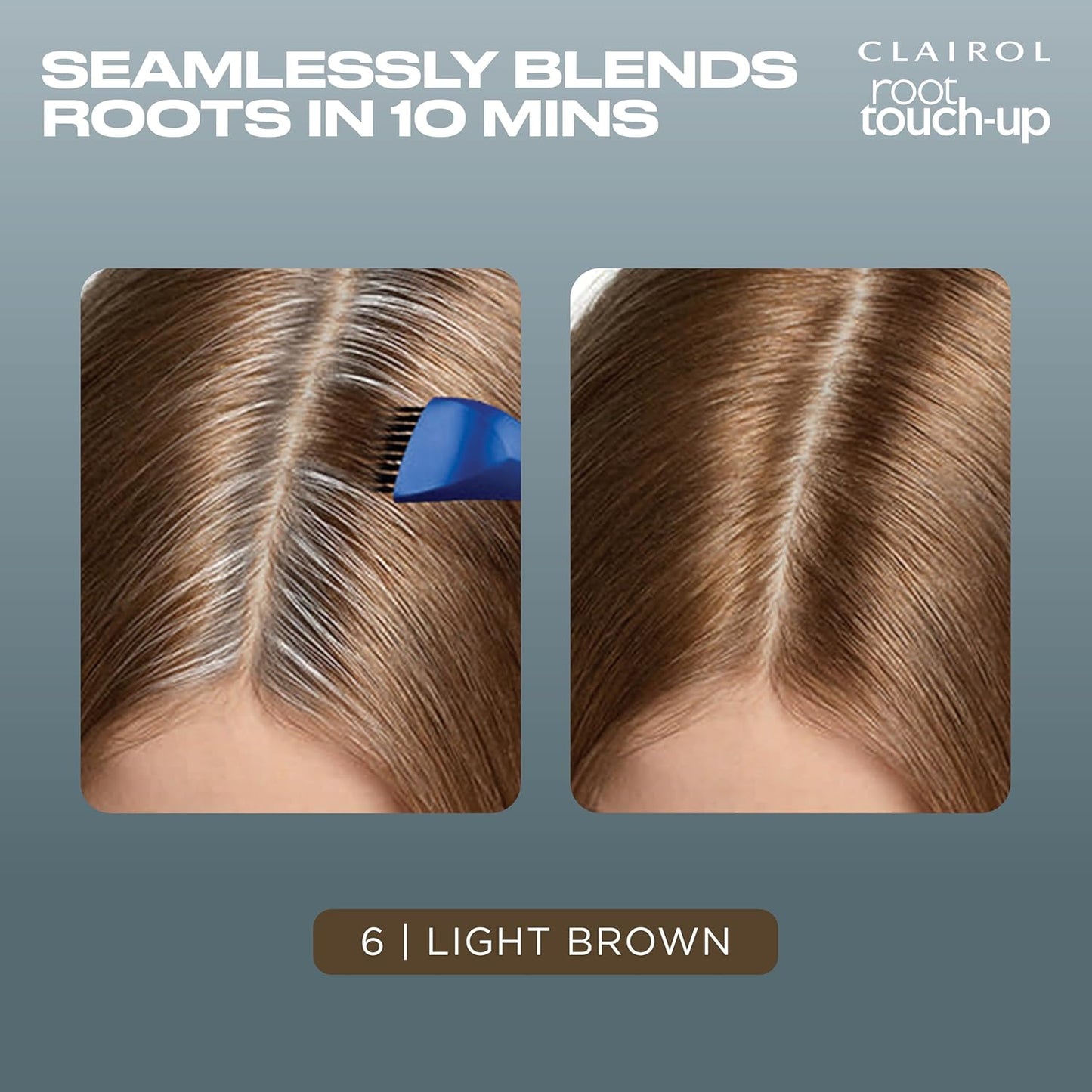 Clairol Root Touch-Up Permanent Hair Dye - 6 Light Brown Color | Pack of 2 for Effortless Coverage