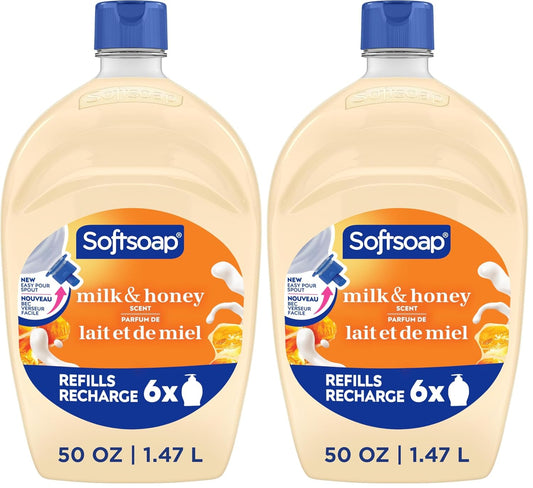 Softsoap Liquid Hand Soap Refill - Milk & Honey Scented, 50 Ounce (Pack of 2)