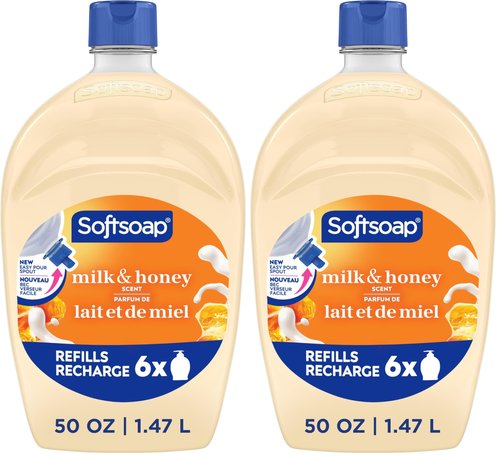 Softsoap Milk & Honey Scented, Liquid Hand Soap Refill, 50 Ounce (Pack of 2)