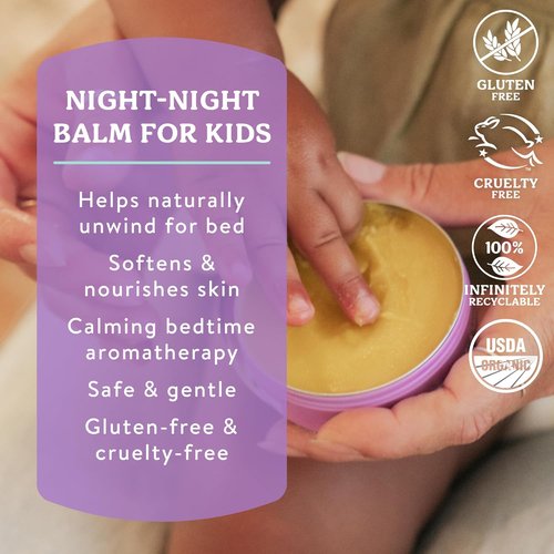 Badger Night Night Balm - Soothing Sleep Formula in 2 oz Tin for Relaxation