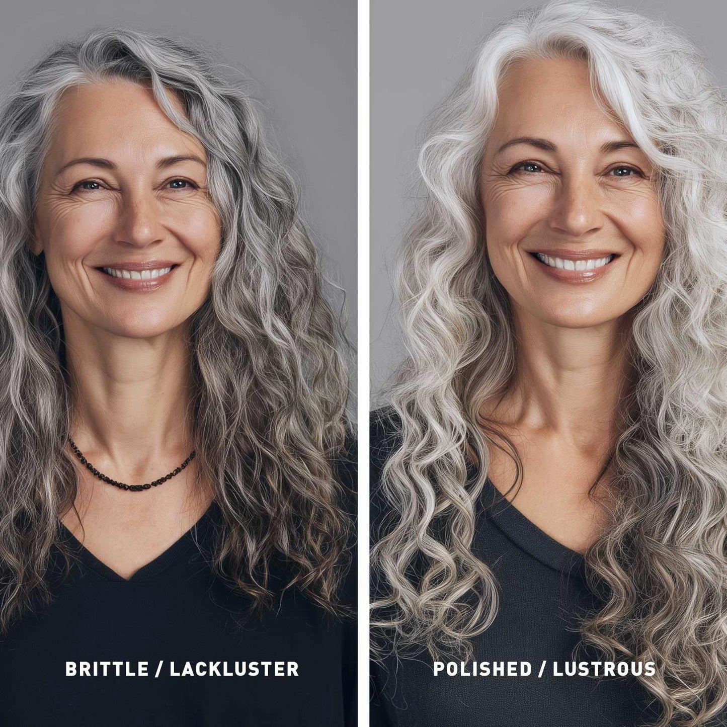 Just Nutritive Gray Hair Shampoo & Conditioner Set - Natural Care for Gray Hair | 16 oz Each