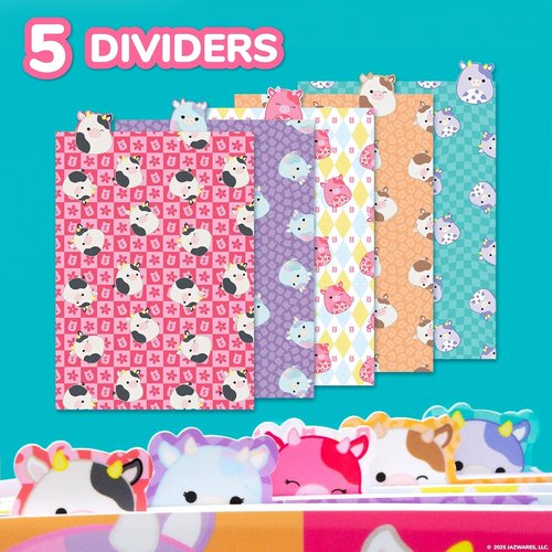 Original Squishmallows Tab Journal, 5 Tabs, Spiral Bound, Journals for Teens, Squishmallows Birthday Gift, Kids Journaling Kit, Stationery Set for Girls, Sketch Journal, Diary