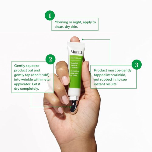 Murad Targeted Wrinkle Corrector - Hyaluronic Acid & Peptide Anti-Aging Cream for Instant Plumping & Smoothing - 0.5 Oz