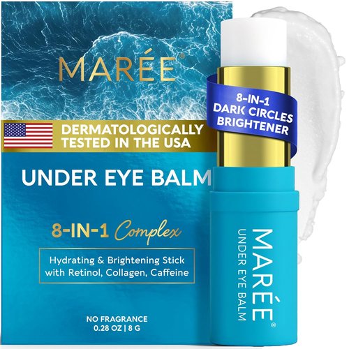 MAREE Under Eye Balm Stick - Hydrating Retinol & Caffeine Brightener for Dark Circles & Wrinkles