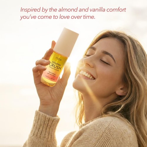Mine Hair Perfume, Hair and Body Mist - Perfect Gifts for Teen Girls and Women - IFRA Safety Certificate, Long Lasting, Freshen Hair, Body & Pillows - Almond & Vanilla Scent - 3.04 oz