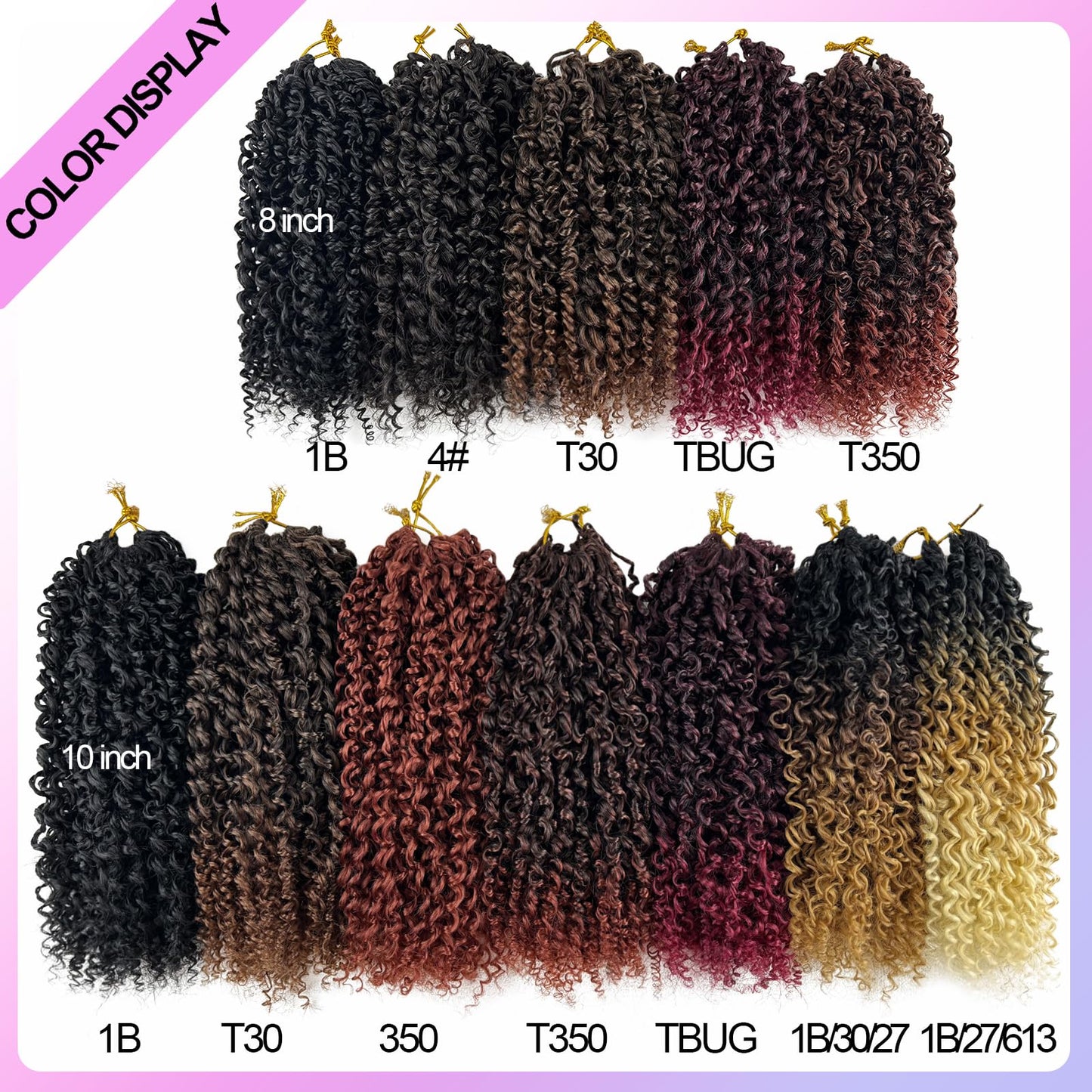 Yanky Twist Crochet Hair Pre Looped 8 Inch Mini Twist Crochet Braids Hair 1B 350 Ombre Red Copper Micro Senegalese Twists crochet hair Pre-looped Synthetic Curly Braiding Hair Extension