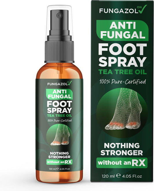 Terramed Just Think Comfort Foot Spray - Antifungal Treatment with Tea Tree Oil | Fast Absorbing Relief for Jock Itch, Nail Fungus & Ringworm | 120ml
