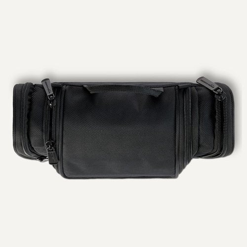 Amazon Essentials Toiletry Bag - Spacious Hanging Dopp Kit with Multiple Compartments, Black