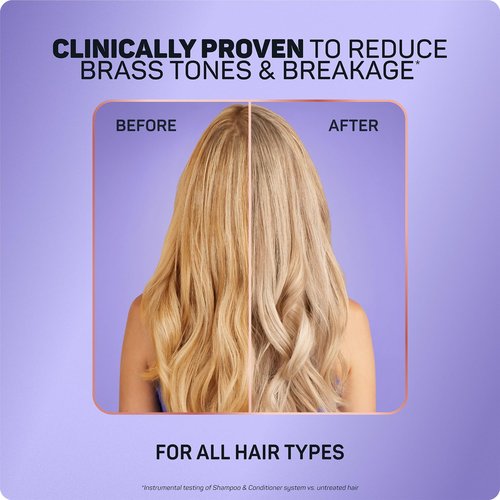 Marc Anthony Bond Repair Purple Hair Conditioner for Blonde & Grey Hair, Blonde Repair - Color-Safe Toning Hair Conditioner Neutralizes Yellow, Brassy Tones & Repairs Weak Broken Bonds