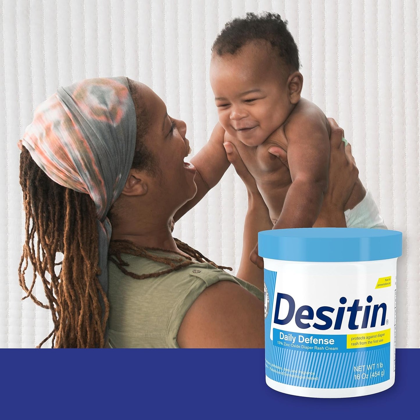 Desitin Daily Defense Diaper Rash Cream - 13% Zinc Oxide, Hypoallergenic & Paraben-Free, 16 oz
