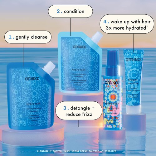 Amika Hydro Dream Hair Routine Trial Set - Nourishing Hydration for All Hair Types