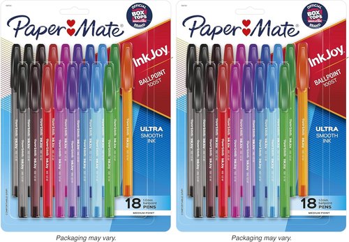 Paper Mate InkJoy Ballpoint Pens - Medium Point (1.0mm), Assorted Colors, 36 Count Pack