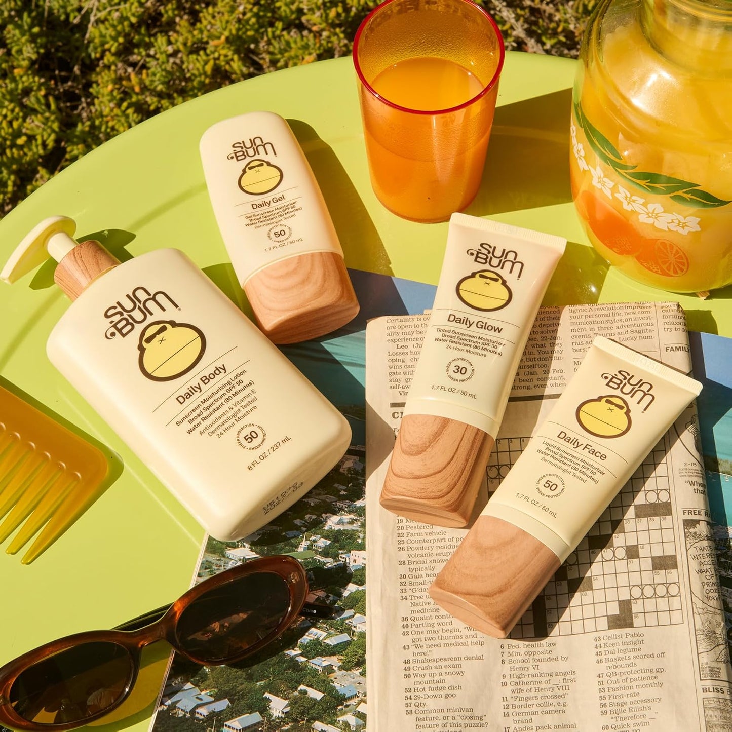 Sun Bum Daily SPF 50 Clear Gel Face Sunscreen - Moisturizing & Broad Spectrum Protection - Travel Size 1.7 oz