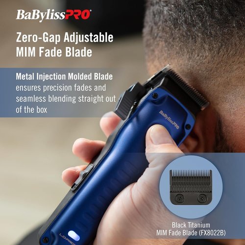 BaBylissPRO High-Performance LO-PROFX Hair Clipper - Compact Design for Precision Cutting