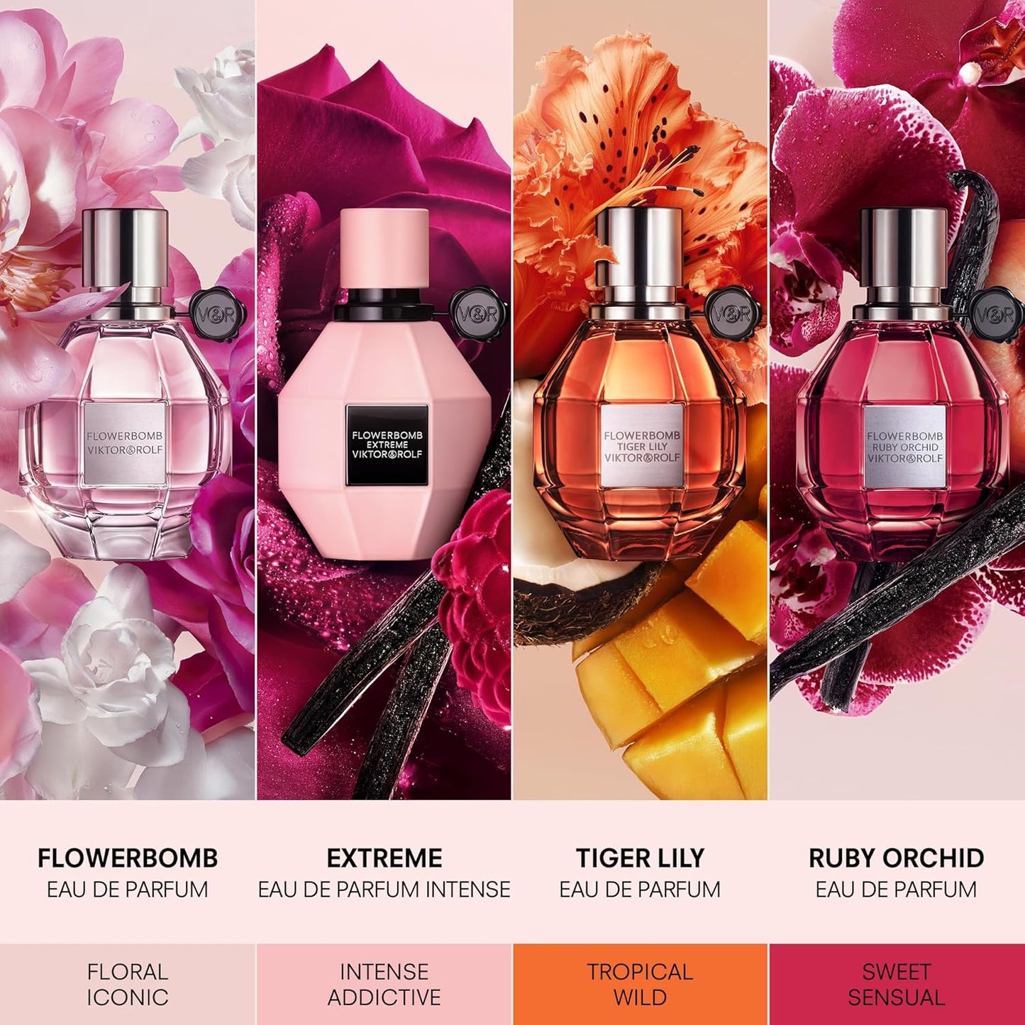 Viktor&Rolf - Flowerbomb Ruby Orchid Eau de Parfum - Floral & Fruity Women's Fragrance - Vanilla & Peach Notes