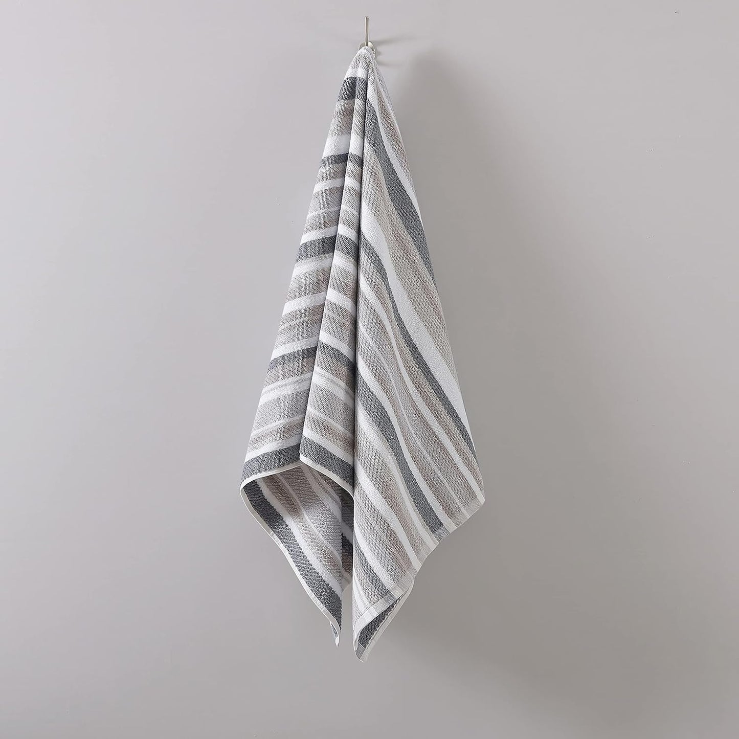 Tommy Bahama - 100% Absorbent Cotton Bathroom Towel Set | Low-Linting & Fade-Resistant (Ocean Bay Grey, 3 Piece)