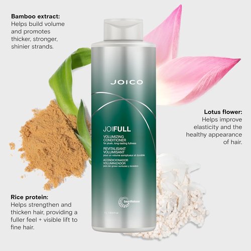 Joico JoiFULL Volumizing Conditioner - Boost Body & Shine for Fine, Thin Hair | Long-Lasting Fullness