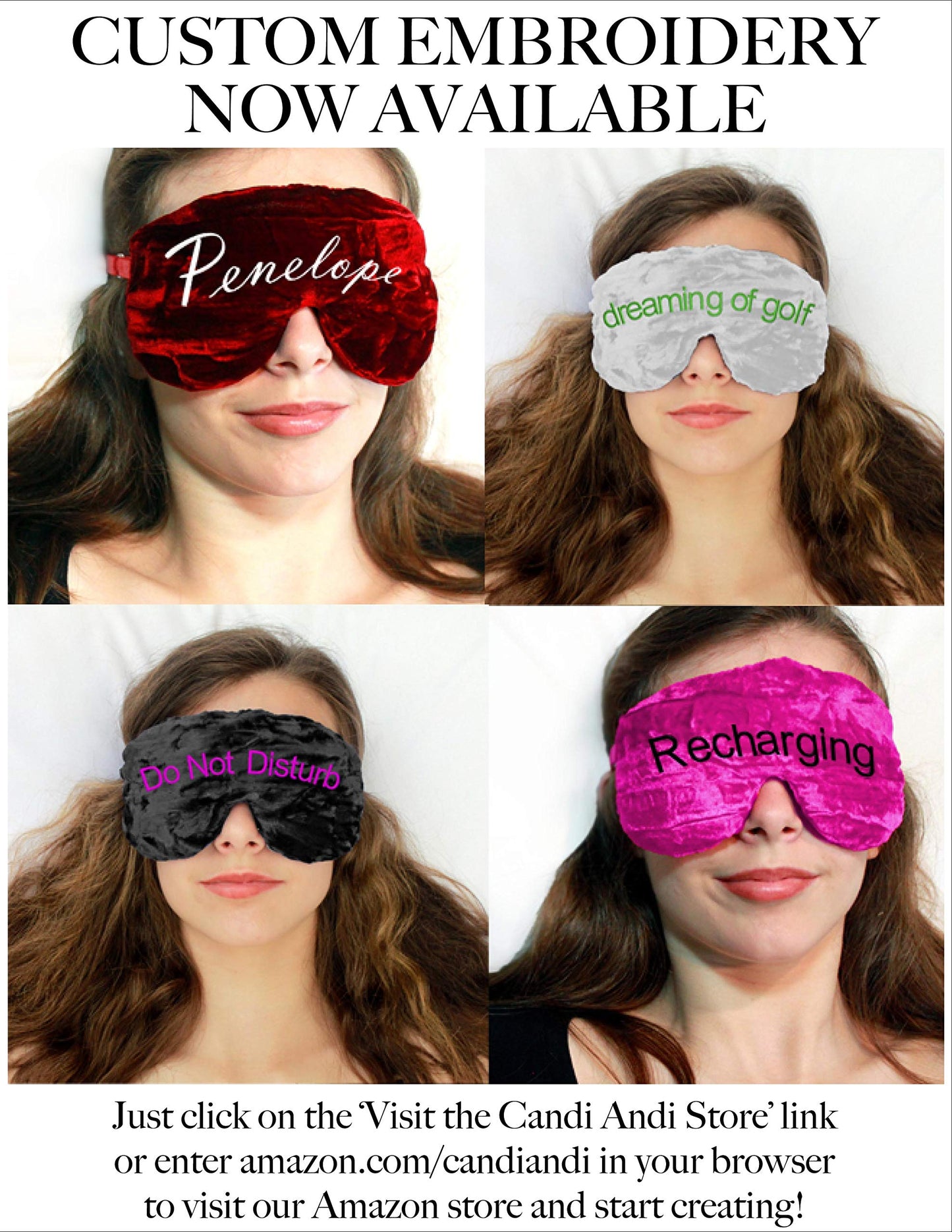 Candi Andi Handmade Opulence Yoga Eye Mask Pillow - Weighted Flaxseed Fill, Lavender Aromatherapy, Satin & Velvet, Adjustable Strap - Ideal for Meditation & Restful Sleep -Cherry - TEMFL-CH