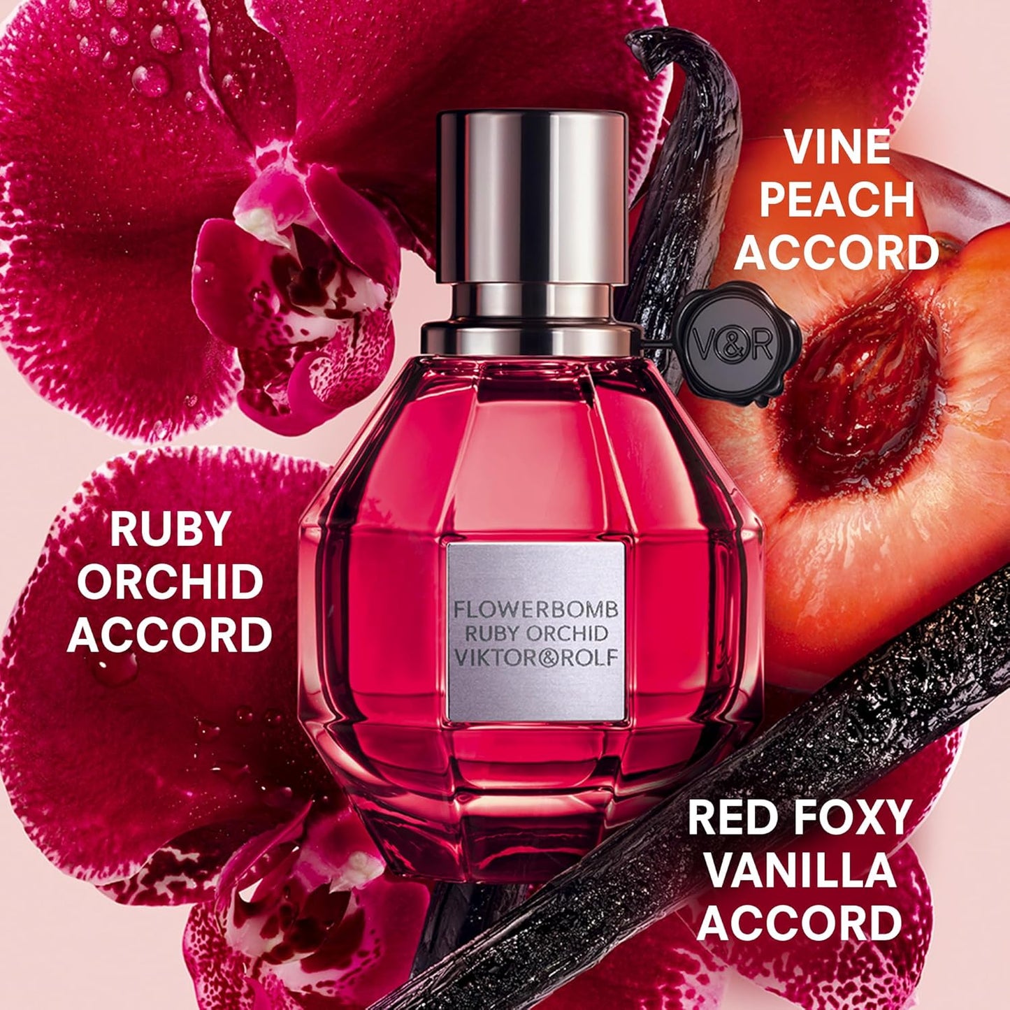 Viktor&Rolf - Flowerbomb Ruby Orchid Eau de Parfum - Floral & Fruity Women's Fragrance - Vanilla & Peach Notes