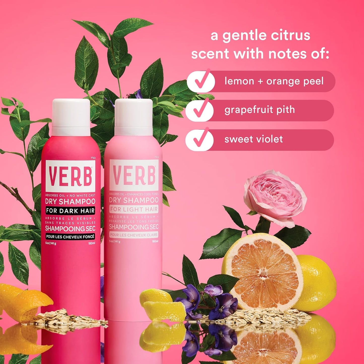 VERB Dry Shampoo Light - Refreshing Spray to Absorb Oils & Extend Styles - Vegan, Paraben-Free for Light Tones