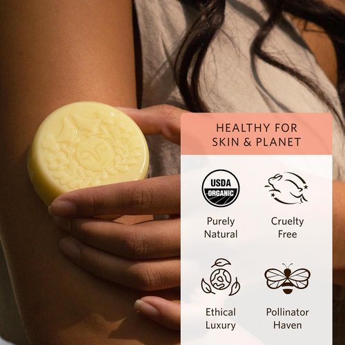 Moon Valley Organics Herbal Lotion Bar - Bergamot Geranium Scent | Heal & Restore Chapped Skin