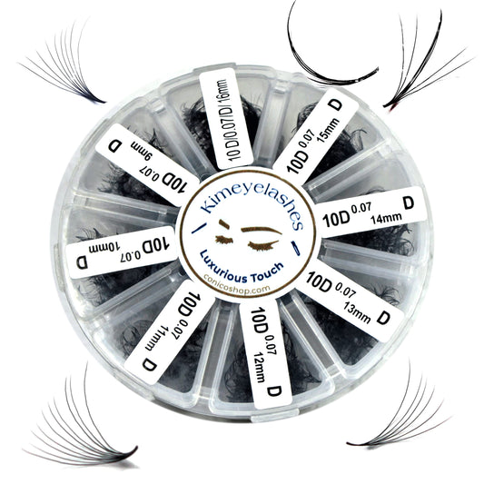 1000 Premade volume fans Mixed lengths 9-16mm loose Fans C, D Curl. Handmade eyelash extensions supplies Russian volume lash promade fan 4D 5D 6D 7D 8D 9D 10D (Curl C, 8D - 0.07)