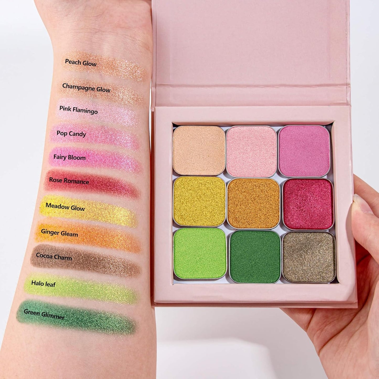 Skiennix Magnetic Single Shimmer Pink Eyeshadow - Light Pink Refill Pan for Hooded Eyes | DIY Palette