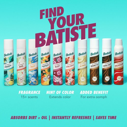 Batiste Dry Shampoo - Rose Gold Waterless Shampoo for Refreshing Hair & Absorbing Oil | 5.71 oz Bottle
