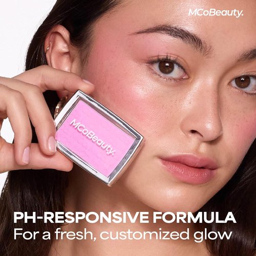 MCoBeauty Glow Up Blush Powder - Blush Red | Color Activated Soft Matte Formula - Vegan & Long-Lasting