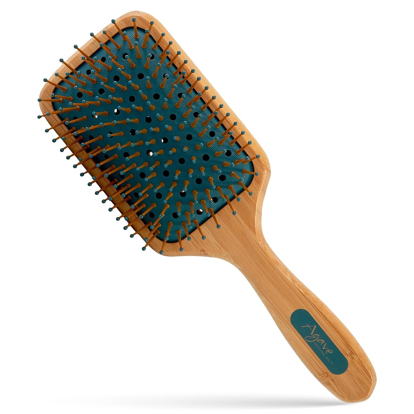 Agave Natural Bamboo Paddle Brush - Lightweight Detangling & Smoothing Hair Tool