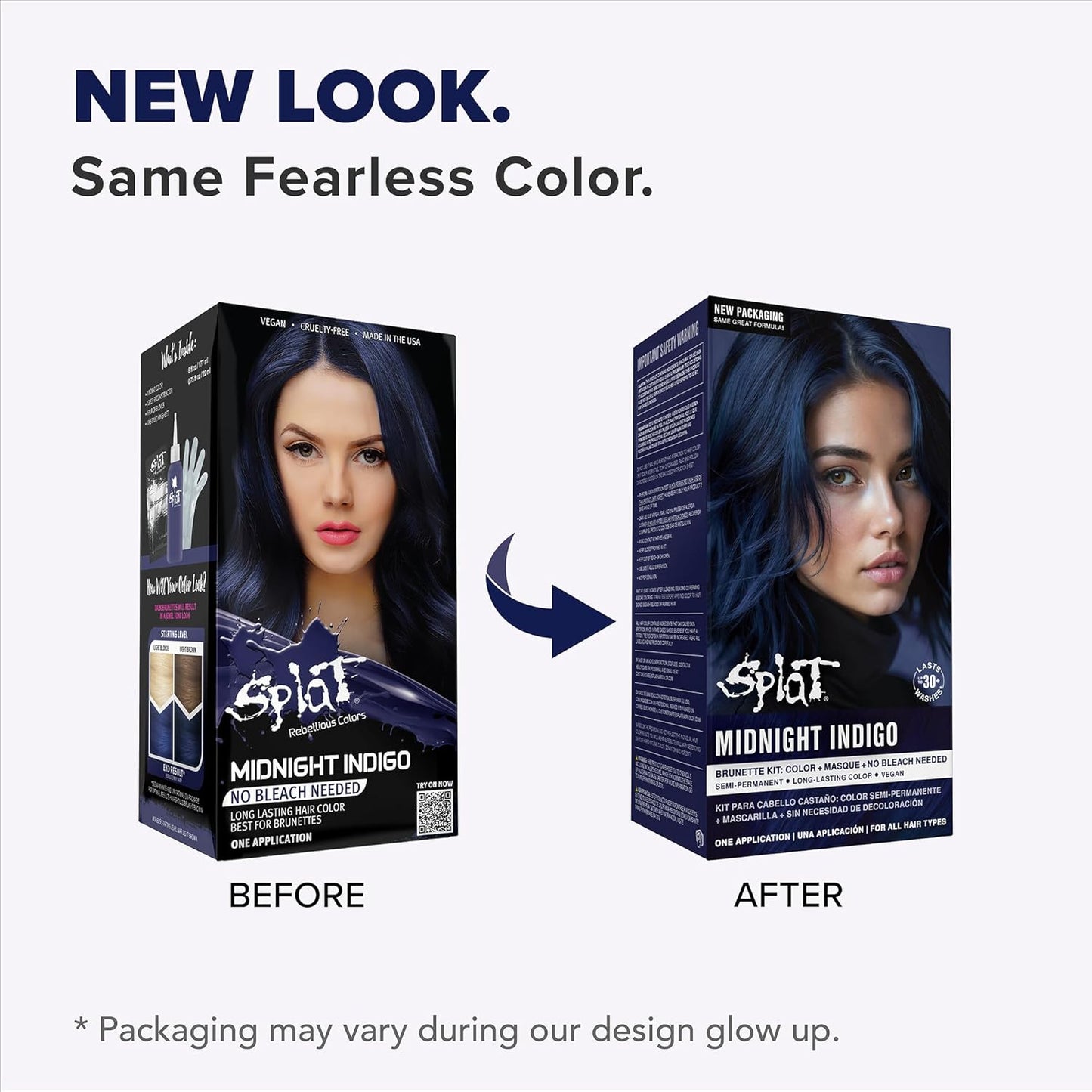 Splat Midnight Indigo Hair Color Dye - Vegan & Cruelty-Free, 6 Fl Oz | Bold Semi-Permanent Color