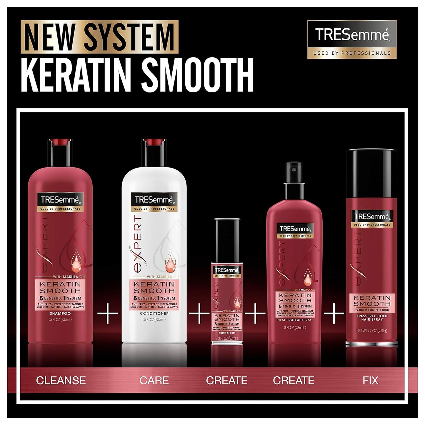 Tresemme Keratin Smooth Heat Defense Spray - 8 Ounce | Protects Hair from Heat Damage