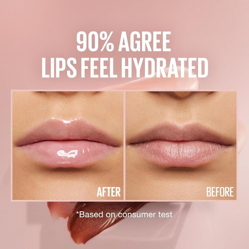Maybelline Lifter Gloss - Hydrating Lip Gloss with Hyaluronic Acid | Ice Pink Neutral, 0.18 Oz