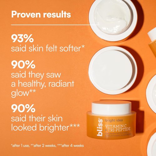 Bliss Vitamin C + Tri-Peptide Brightening Moisturizer - Hydrating Anti-Aging Face Cream | 1.7 fl oz