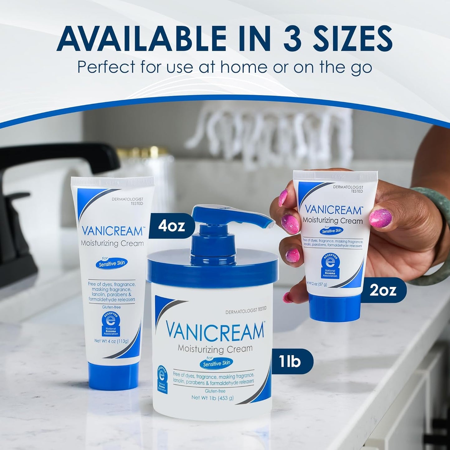 Vanicream Moisturizing Skin Cream - Gentle Formula for Sensitive Skin | 16 fl oz Pump Dispenser