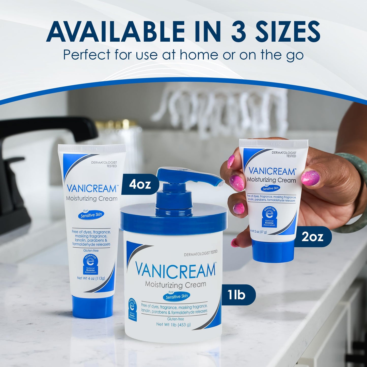 Vanicream Moisturizing Skin Cream with Pump Dispenser - 16 fl oz (1 lb) - Moisturizer Formulated Without Common Irritants for Those with Sensitive Skin