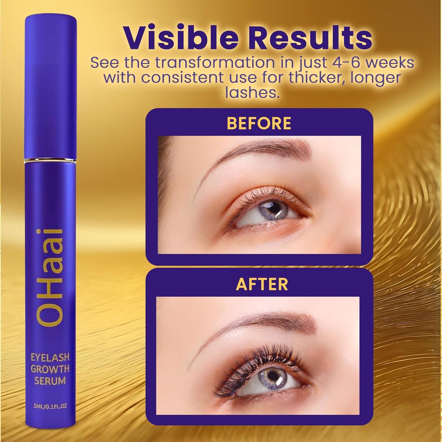 Skiennix Eyelash Growth Serum - Prostaglandin-Free Formula for Thicker, Longer Lashes | Vegan & Cruelty-Free, 3ml