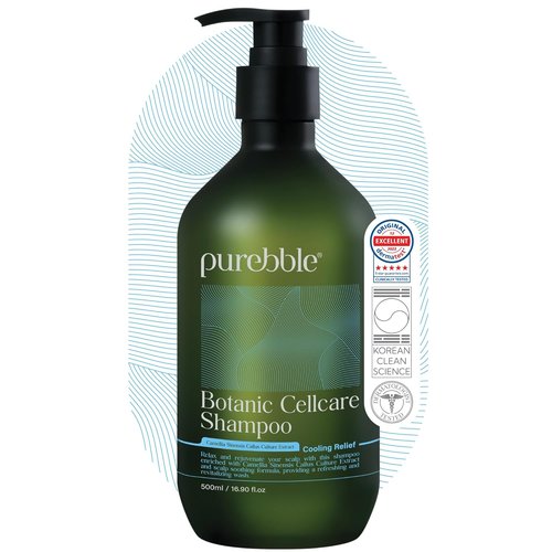 Botanic Cellcare Cooling Relief Shampoo - Sulfate-Free, Paraben-Free, Color-Safe | 500ml (16.90 fl oz)