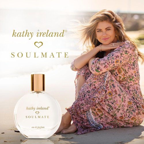Kathy Ireland Soulmate Perfume - Floral Fruity Gourmand Eau de Parfum with Cherry & Amber - 3.4 oz