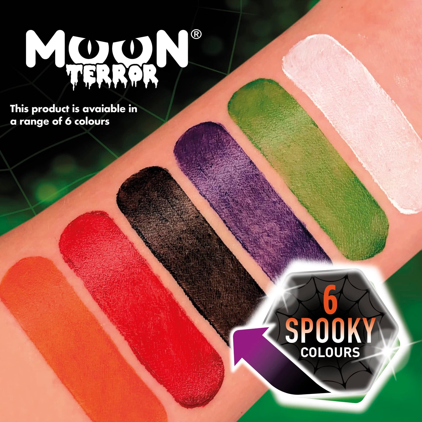 Halloween Face Paint Stick Body Crayon by Moon Terror, SFX Make up - Set of 6 - Special Effects Make up - 0.12oz