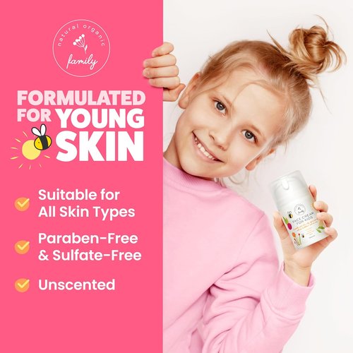 Regine Switzerland Kids Face Cream - Gentle Calming Moisturizer with Natural Ingredients | Fragrance-Free for Sensitive Skin