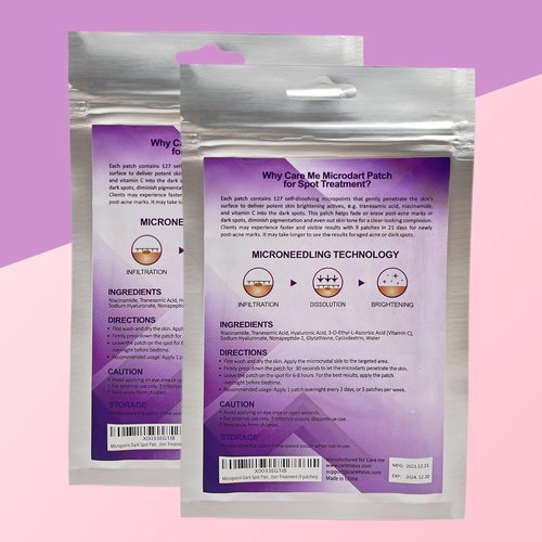 Care Me Microdart Dark Spot Patch - 127 Micropoints for Fading Acne Marks & Dark Spots | 1 Pack of 9 Patches