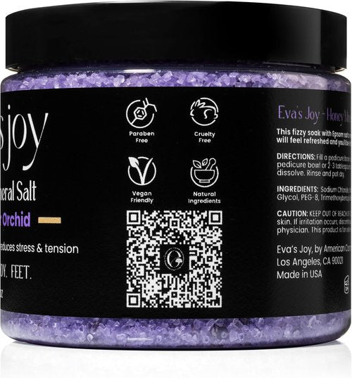 Eva's Joy Lavender Orchid Bath Soak - Nourishing Epsom Salt Crystals for Relaxation | 16 oz