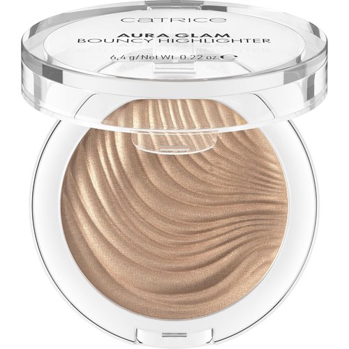 Catrice Aura Glam Bouncy Highlighter - Cream-to-Powder Glow with 3D Shimmer | Buildable Luminous Finish | Multi-Use for Face, Eyes & Lips (010 Moonlit Sand)
