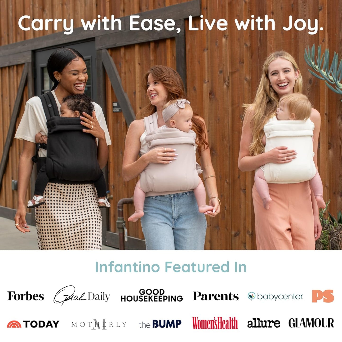 Infantino Honey Blossom Baby Carrier - Ergonomic Infant to Toddler Support, Adjustable Seat, 7-40 lbs | Toasted Almond