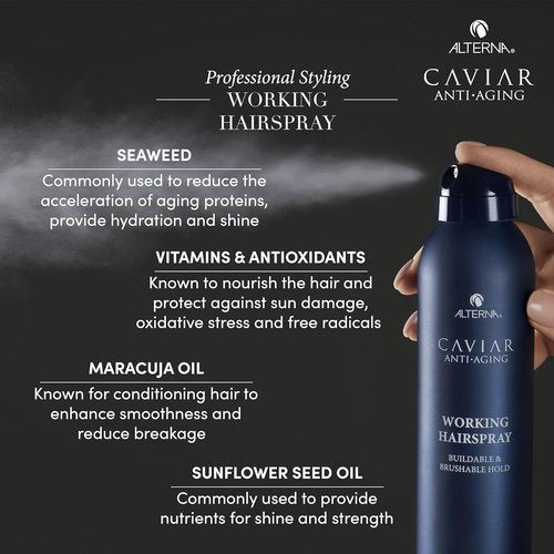 Alterna CAVIAR Anti-Aging Hairspray - Buildable Hold, Frizz Control & Shine | Sulfate-Free Formula
