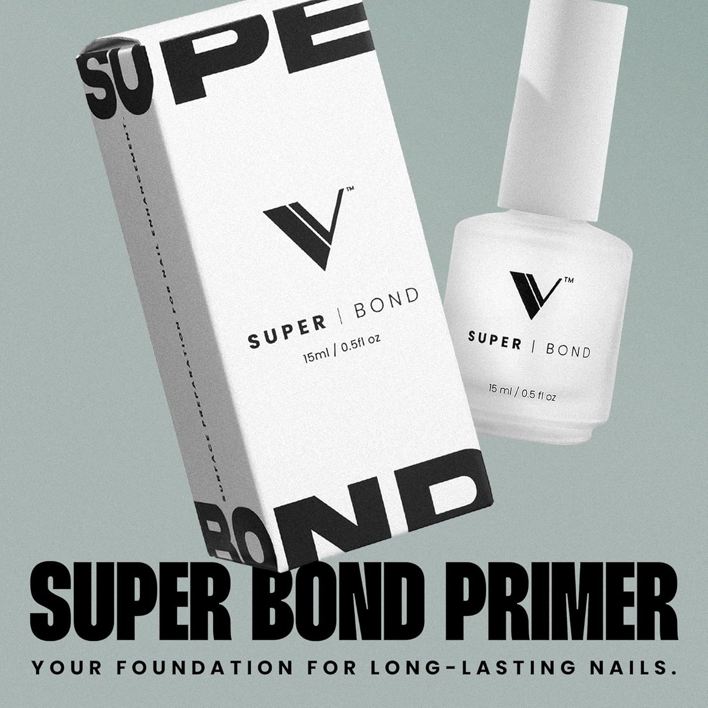V Beauty Pure Super Bond Nail Primer - Long-Lasting, Low-Odor Formula for Gel & Acrylic Nails | 15 ml Nail Care Product